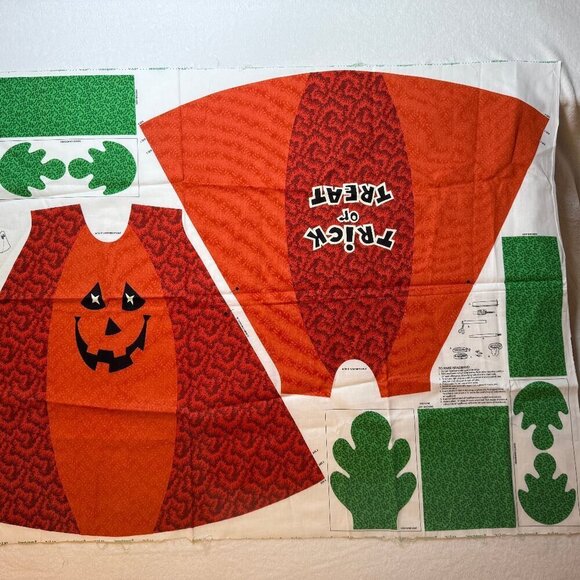 🛒 $8Fabric DIY Material 1 yard Halloween Costume Jack O Lantern Panel sizes 2-4 - Picture 5 of 6